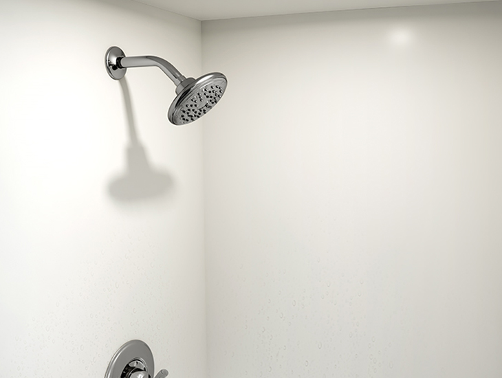 Shower head 102 Arctic Formica Solid Surfacing